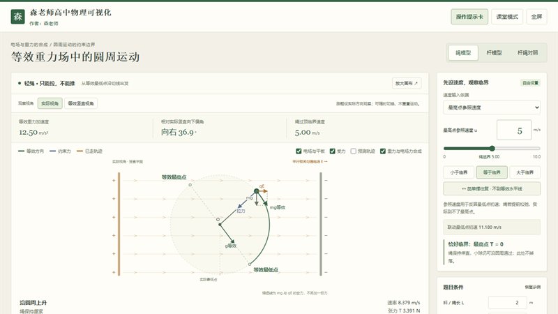等效重力场课件界面